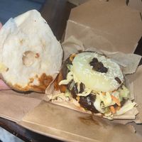 korean bbq GF burger  at Just Veggiez in Madison