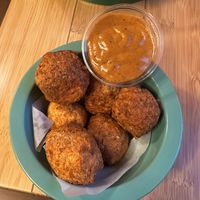 Cheese curds   at Just Veggiez in Madison