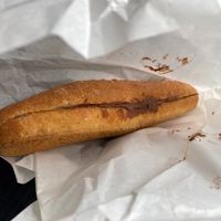 Choco bun with hazelnut spread at Universal Bakes and Cafe in Tokyo