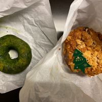 Matcha Donut with Red Bean / Apple Muffin at Universal Bakes and Cafe in Tokyo