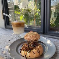 sth sweet, sth savoury and coffee!c;  at Universal Bakes and Cafe in Tokyo