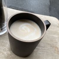 Oat milk latte  at Universal Bakes and Cafe in Tokyo