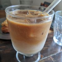 Iced soy latte at Universal Bakes and Cafe in Tokyo