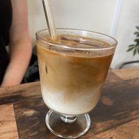 Soy iced latte   at Universal Bakes and Cafe in Tokyo