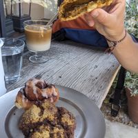 Curry bread was amazing! Also had a cinnamon roll and fig chocolate muffin. at Universal Bakes and Cafe in Tokyo