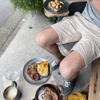 2 x croque toasts and 1 x banana toast  at Universal Bakes and Cafe in Tokyo