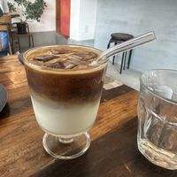 Iced soy lattee  at Universal Bakes and Cafe in Tokyo
