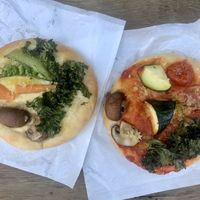 White cream gratin bread and red sauce gratin bread  at Universal Bakes and Cafe in Tokyo