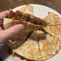Quesadillas made vegan by removing cheese   at Glonojad in Krakow