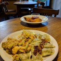 pierogi and samosas  at Glonojad in Krakow