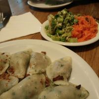 Vegan lentil pierogi :) at Glonojad in Krakow