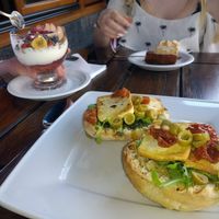 Tofu breakfast (sadly no vegan pie or yogurt) at Glonojad in Krakow