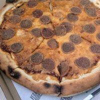 Pizza Peperoni at Vegan Mobile in Santiago