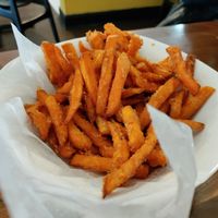 Crispy sweet potato fries! at Nourish Philly in Philadelphia