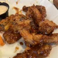 Oyster mushrooms vegan bbq wings   at Nourish Philly in Philadelphia