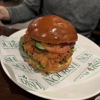 Chickun sandwich  at Nourish Philly in Philadelphia