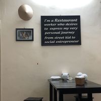 Owner helps street kids…🥺 having two jobs  at Katze Vegan & Vegetarian  in Hanoi