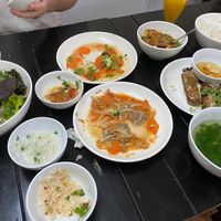 The leftover food at Katze Vegan & Vegetarian  in Hanoi