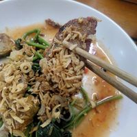 Very tasty vegan chicken with sauteed spinach at Katze Vegan & Vegetarian  in Hanoi