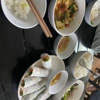 Fresh spring rolls, tofu in tomato sauce   at Katze Vegan & Vegetarian  in Hanoi