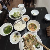 Lots of food - ordered only the banana salad  at Katze Vegan & Vegetarian  in Hanoi