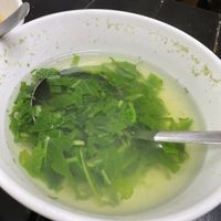 Free green veggie soup (so flavourful!)  at Katze Vegan & Vegetarian  in Hanoi