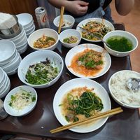 the whole table was full at Katze Vegan & Vegetarian  in Hanoi