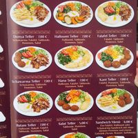 Menu at Dunya Imbiss in Cologne