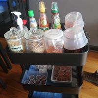 Spice rack at Boss Noodles in Katoomba