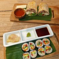 uBurrito and sushi combo meal at Healthy Ubud in Ubud