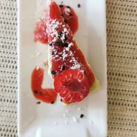 Dessert cheese cake avocat at Yogi Booster in Lausanne