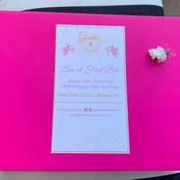 Mixed donut box with a cute flower at Giselle's Vegan Kitchen in Laguna Hills