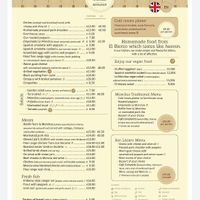 Menu at Moncloa de San Lazaro in Cacabelos