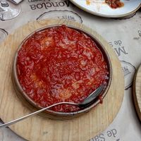 Tortilla guisada en fritada de tomate at Moncloa de San Lazaro in Cacabelos