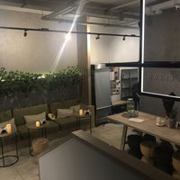 Inside cafe at Holi Yoga & Cafe in Moscow