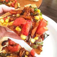 Kansas BBQ "Chicken" pizza at Pizza Hut in Paphos