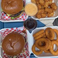 Hungry Jack with Onion Rings & Wise Boy with Tater Tots at Wise Boys Burgers - Auckland CBD in Auckland