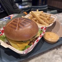 simple cheeseburger w fries   at Wise Boys Burgers - Auckland CBD in Auckland