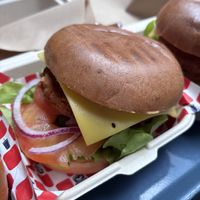 classic chickn with cheese  at Wise Boys Burgers - Auckland CBD in Auckland