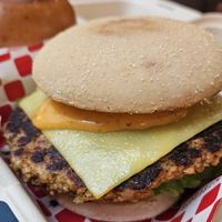 Wise Burger on a GF Bun at Wise Boys Burgers - Auckland CBD in Auckland