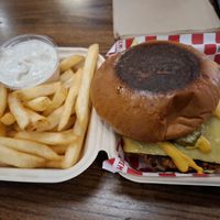 Cheese burger at Wise Boys Burgers - Auckland CBD in Auckland
