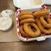 Vegan onion rings  at Wise Boys Burgers - Auckland CBD in Auckland