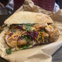 Lemon chicken filled roll  at Tart Bakery - Queen St in Auckland