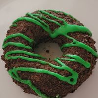 Vegan Girl Scout Thin Mint Donut at Pandamonium Doughnuts in Champaign