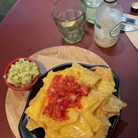 Nachos with vegan cheese  at Green&Burger - Biocenter in Barcelona