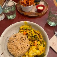 Vegetable curry at Green&Burger - Biocenter in Barcelona