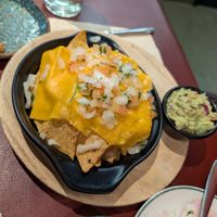 Nachos with vegan cheese at Green&Burger in Barcelona