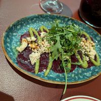 Beat carpaccio at Green&Burger in Barcelona