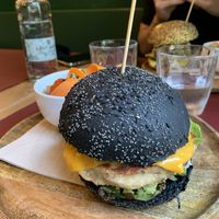 Beans burger at Green&Burger - Biocenter in Barcelona