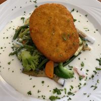 Vegan patty, vegetables and soy sauce @ Kartoffelhaus, Göttingen at Kartoffelhaus in Gottingen